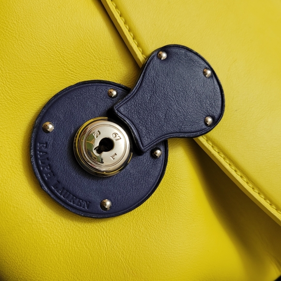 Ralph Lauren Ricky Bag - Yellow and Navy - Picture 7 of 12